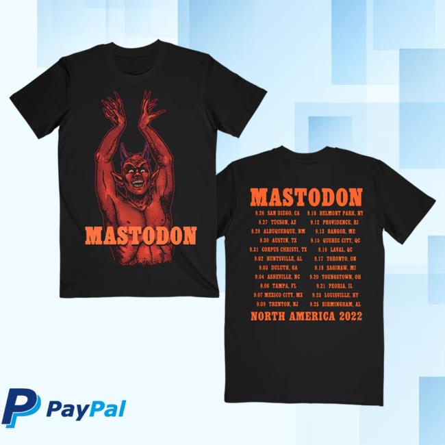 Official Mastodon Rocks Merch Store Mastodon Devil 2022 Itin Shirt Mastodonrocks