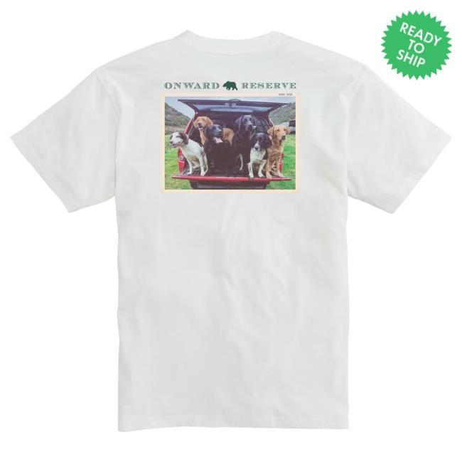 Onward Reserve Retro Postcard Dog Tee White