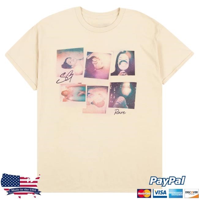 Official Selena Gomez Merch Rare Polaroid Shirt in Sand