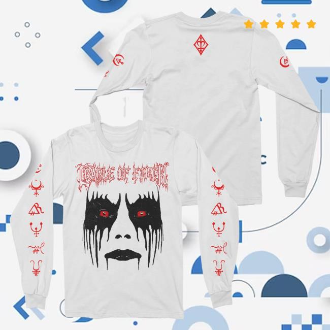 Official Night Shift Merch Indie Merch Store Cradle Of Filth - Dani Face Long Sleeve NightShiftMerch IndieMerchStore