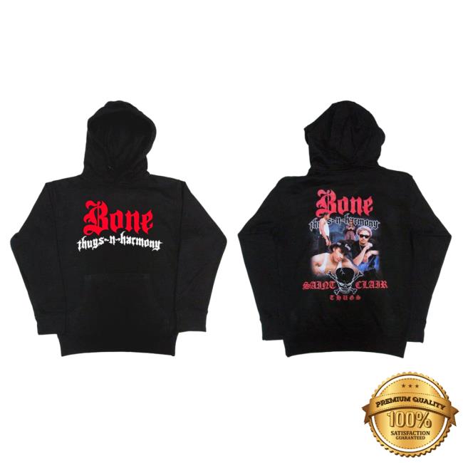 Official Merch Bar Store Bone Thugs-N-Harmony Saint Clair Thugs Popover Sweatshirt MerchBar BoneThugsnHarmony Apparel Clothing Shop