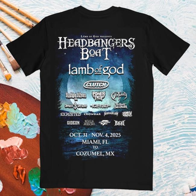 Lamb Of God Official Merch Store Shop HBB 2025 Lineup T Shirt