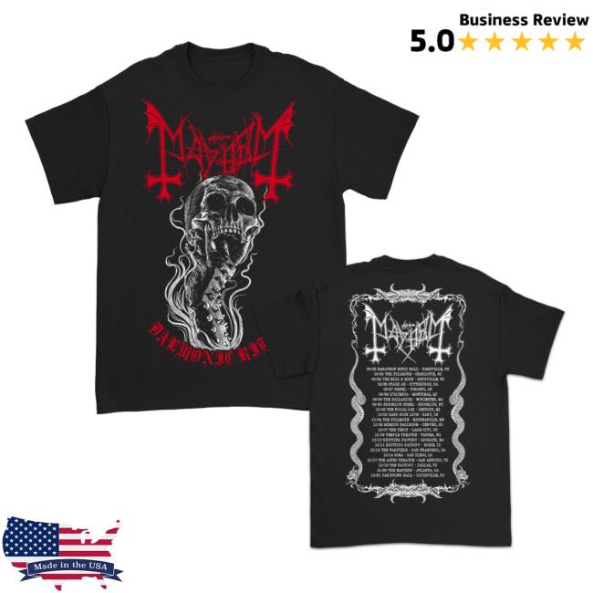 Mayhem Demonic Rites 2023 US Tour Top Shirt