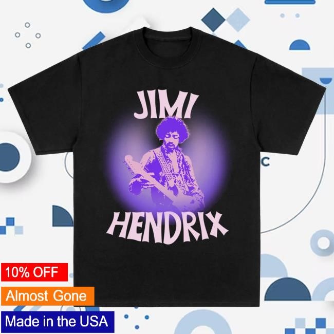 Jimi Hendrix Photo Purple Haze Black Tee