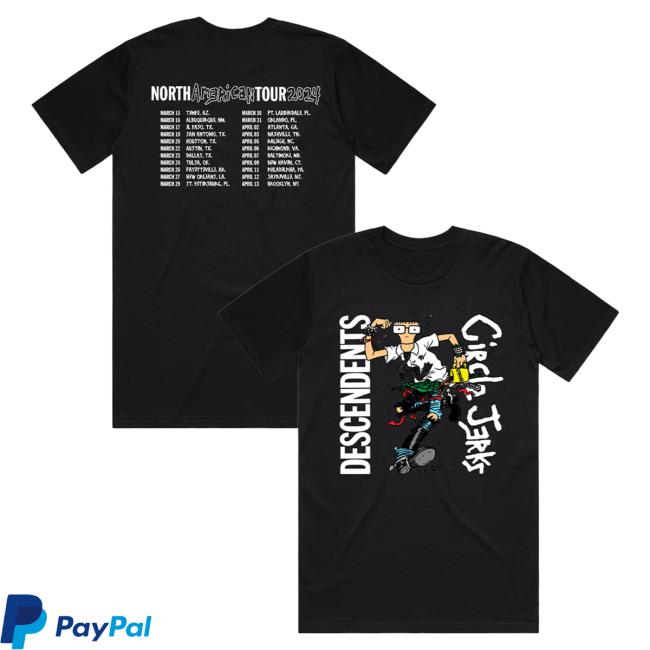 Official Kings Road Merch Store Circle Jerks 2024 Collab Tour Tees (Black) Kings Road Shop CircleJerks