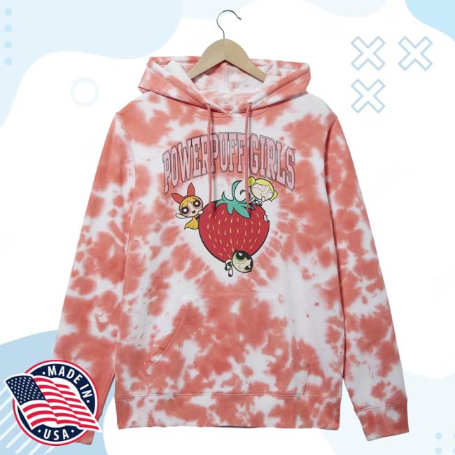 Boxlunch Merch The Powerpuff Girls Strawberry Tie Dye Hoody Tie-Dye Box Lunch Clothing Store Shop