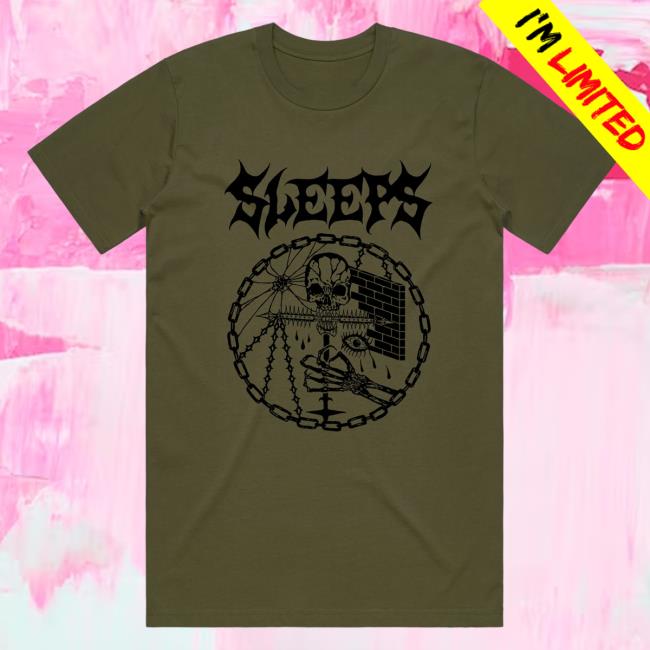 Official While She Sleeps Merch Bar Dead Behind The Eyes Tee Khaiki Merch Bar
