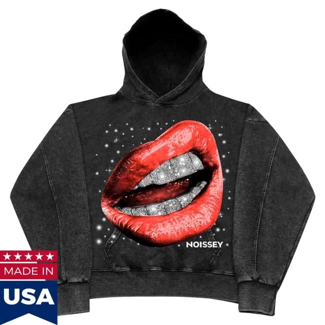 Official Noissey Merch Noissey High quality Dazzling Red Lips Starry Print Black Washed Popover Hoodie Official Noissey Merch Noissey High quality Dazzling Red Lips Starry Print Black Washed Hoodies