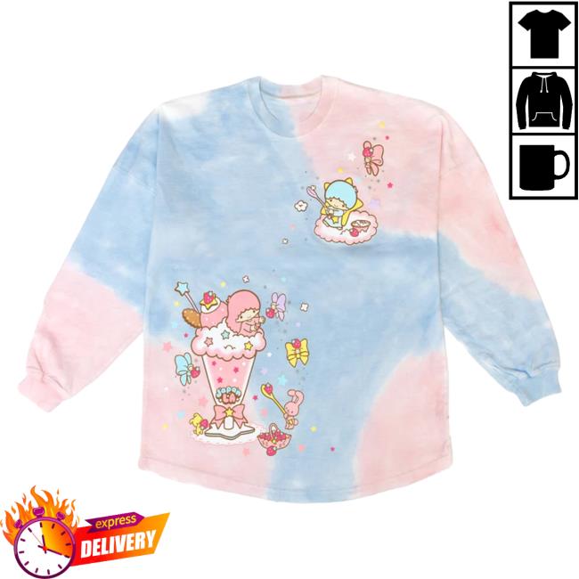 Official Sanrio Apparel Clothing Merch Store Shop Littletwinstars Japanla Parfait Tie-Dye Spirit Hoody