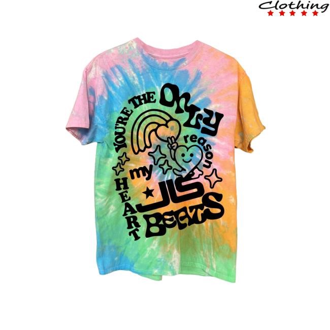 Heart Beats Rainbow Tie Dye New T-Shirt – JLS Merch