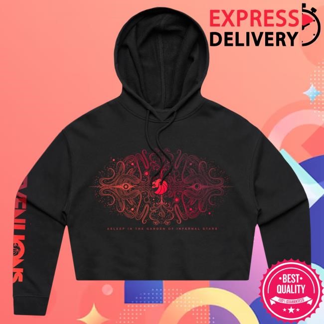 Official Seven Lions Merch Seven Lions - Asleep In The Garden Crop Pullover Hoodie
