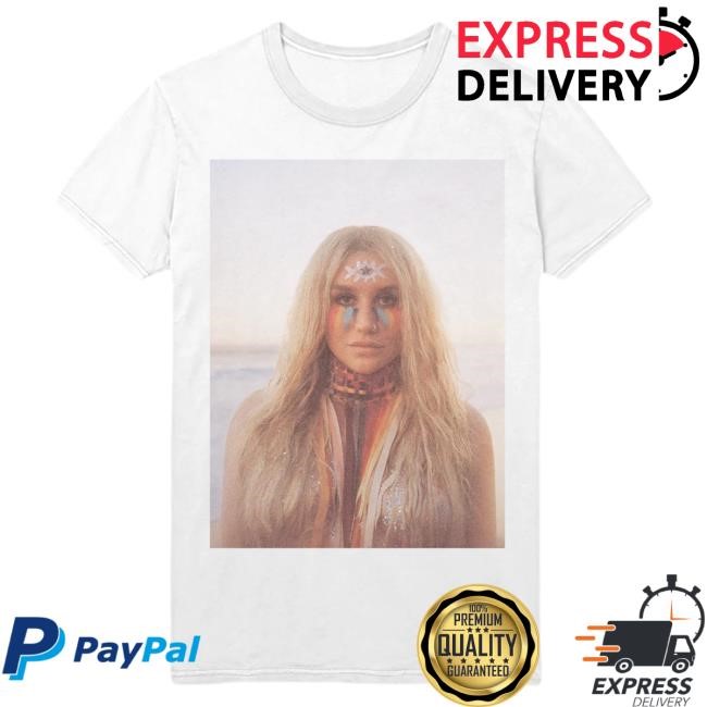 Official Kesha Merch Store Rainbow Portrait New Tee – Kesha