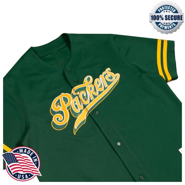 Official Born X Raised Merch Store Born X Raised + Packers Button Up Jersey: Green Shirt By Bxr Sport + NFL