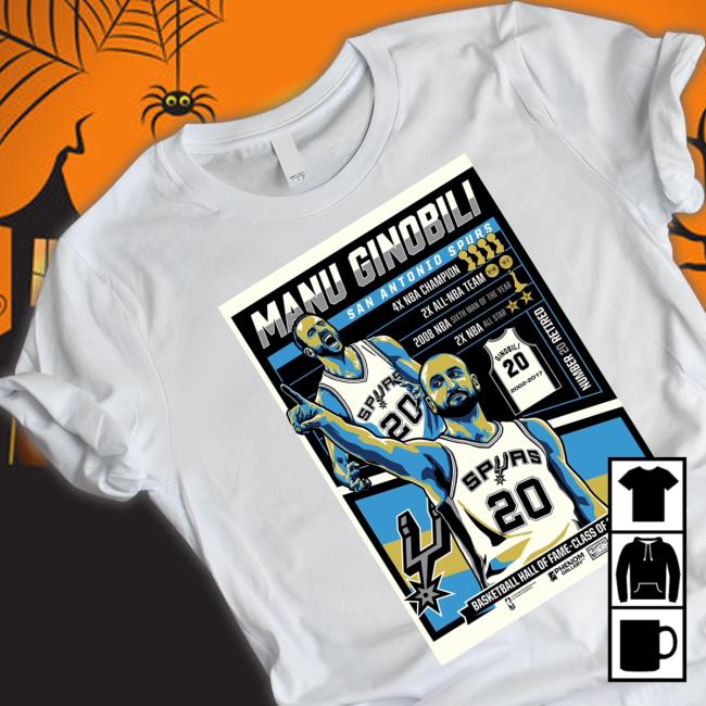 Manu Ginobili San Antonio Spurs 2022 Tee Shirts