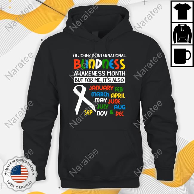 Official Jeff Sweeney October Is International Blindness Awareness Month Hoodies