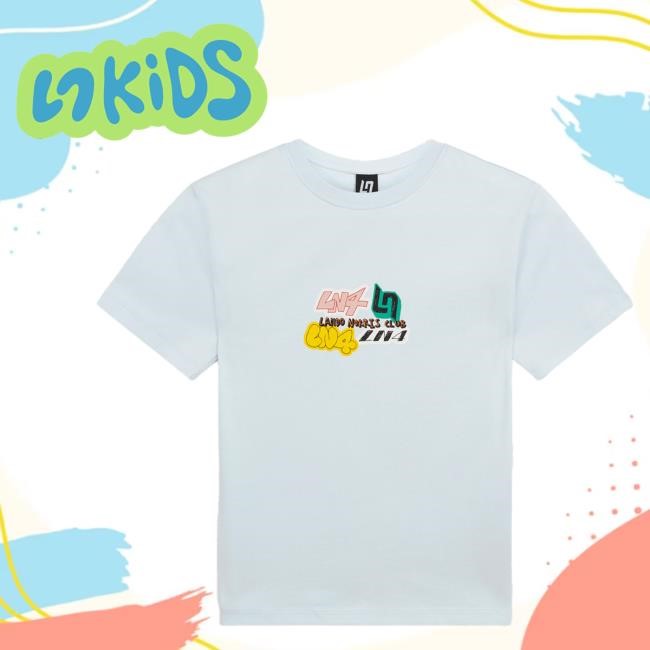Official Lando Norris Store Kids Sticker Tee - Sky Blue LandoNorris