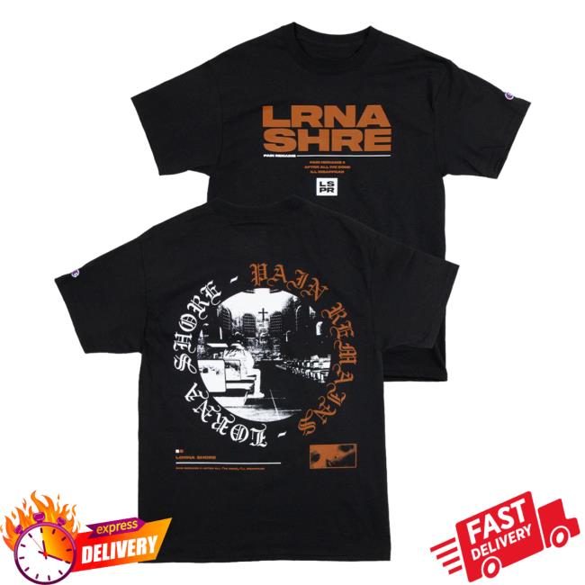 Official Lorna Shore Store Merch Lorna Shore x Champion Pain Remains II: After All I've Done, I'll Disappear Hot Shirt Black LornaShore