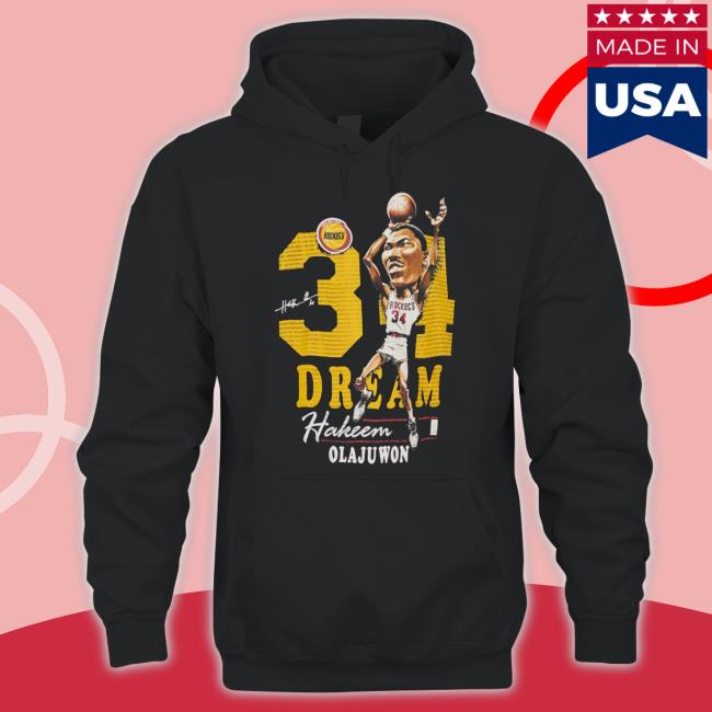 Mitchell & Ness Hakeem Olajuwon Houston Rockets Hardwood Classics Caricature Shirts Mitchell & Ness Hakeem Olajuwon Houston Rockets Hardwood Classics Caricature Hoodie