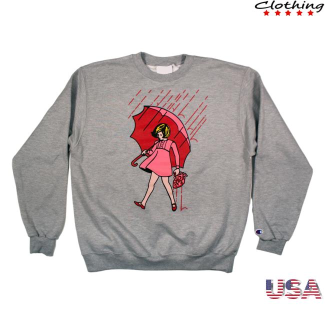 Slinger Apparel Store Shop Heart Girl Champion Crew Grey Pyroscopic