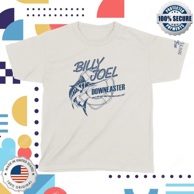 Official Billy Joel Merch Store Billy Joel Downeaster Fishing Youth Tee - Online Exclusive Billy Joel Apparel Clothing Shop