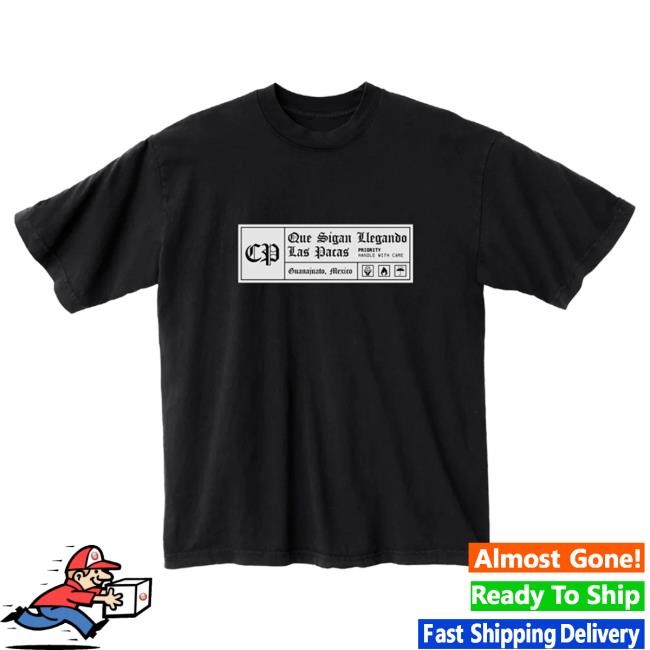 Official Interscope Records Merch Store Chino Pacas "Que Sigan Llegando Las Pacas" Black Shirts