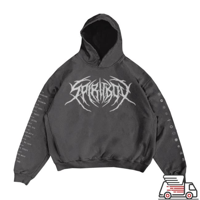 Spiritbox Tsunami Sea Death Metal Album Branded Hood Spiritbox Merch