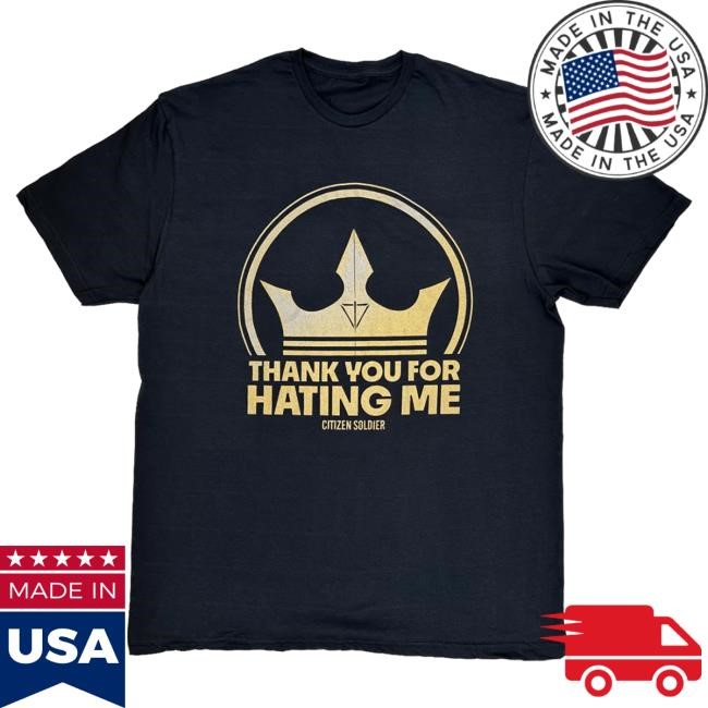 Official Citizen Soldier Merch Citizen Soldier Band Thank You For Hating Me Gold Print Popover Shirt