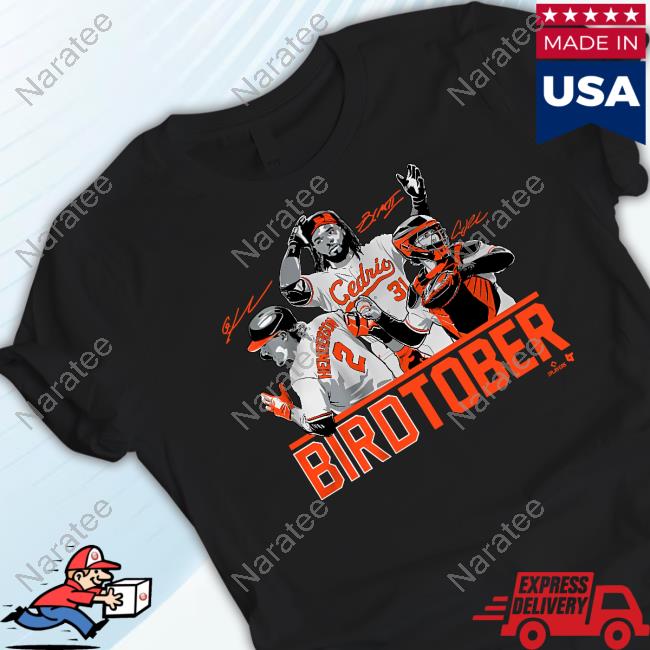 Official Adley Rutschman Gunnar Henderson & Cedric Mullins Birdtober Shirt