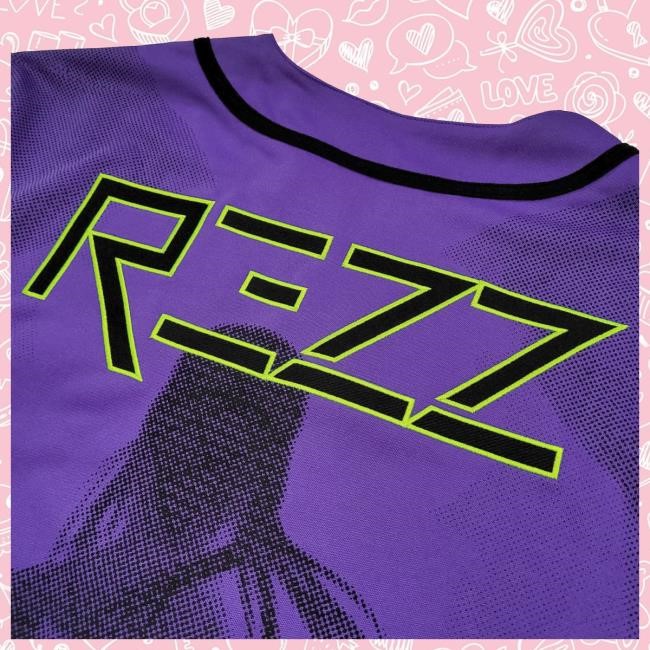 Official Rezz Merch Store REZZ - Mission - Baseball Jersey - Purple Top Shirt