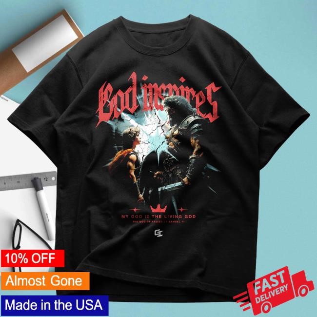 Official God Inspires Clothing Store 'David vs Goliath' Staple T Shirt