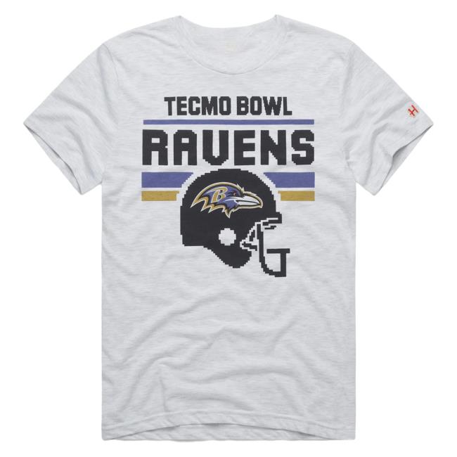 Homage Merch Tecmo Bowl Baltimore Ravens Shirt Apparel Clothing Store Shop