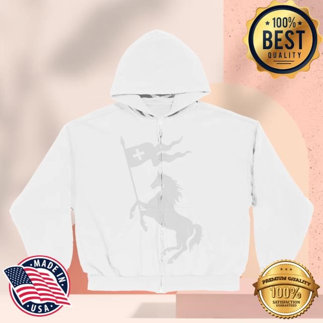 Official 2Hollis Merch Store 2Hollis 2H White Dateback Full Zip Hoodie