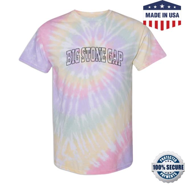 Official Hometown Apparel Clothing Merch Big Stone Gap Virginia Trendy Block Tie Dye Shirt New Hazy Rainbow