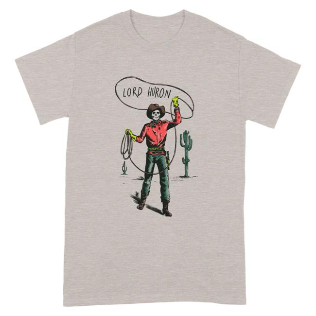 Official Lord Huron Store Shop Merch Skeleton Cowboy Tee Shirt