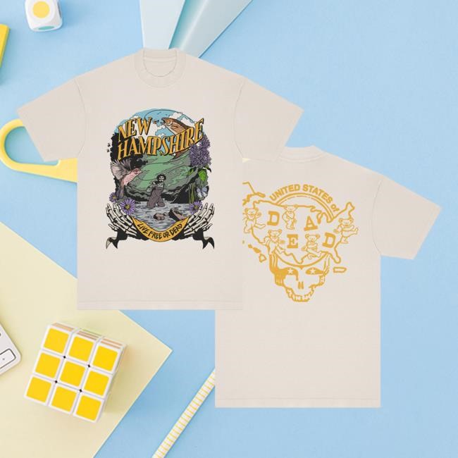 Official Grateful Dead Store Merch New Hampshire United States Of Dead New Shirt | Grateful Dead