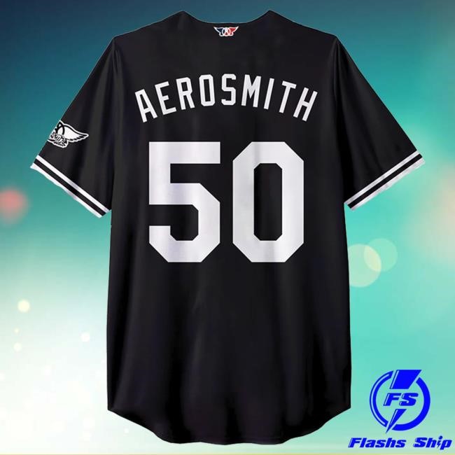 Official Aerosmith Store 50 Years Baseball Jersey Tshirt
