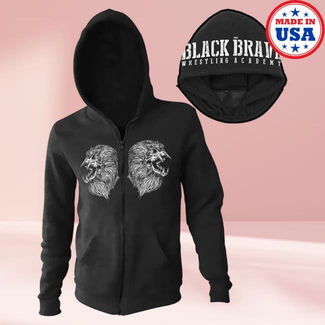 Black And Brave Double Lions - Zip Up Hoodies