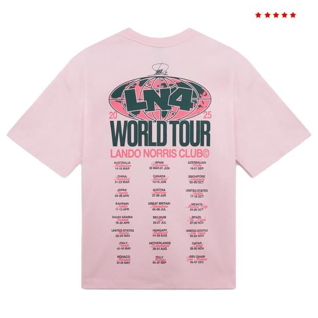 Official Lando Norris Shop World Tour Hoodie - Green LandoNorris