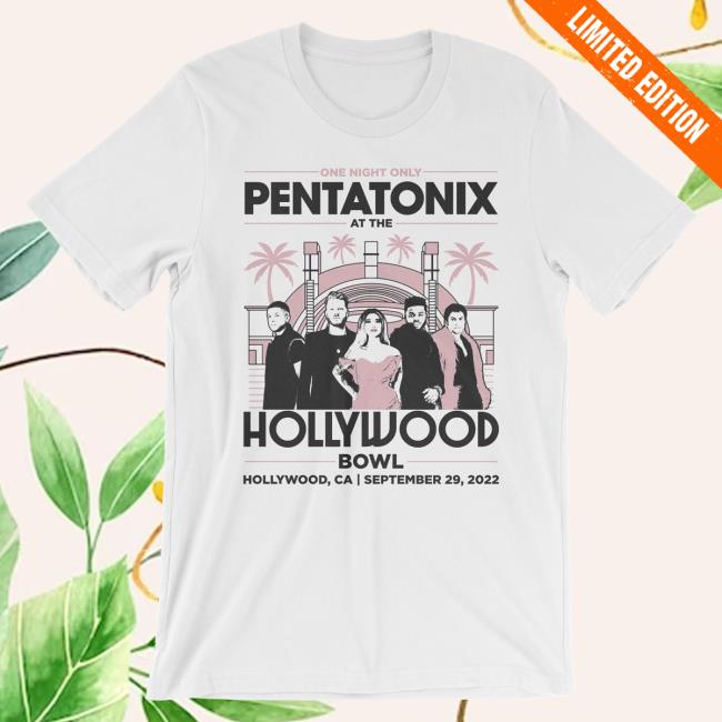 Ptx Official Pentatonix Merch Store Ptxofficial Ptx Hollywood Bowl 2022 White T-Shirts Pentatonix Apparel