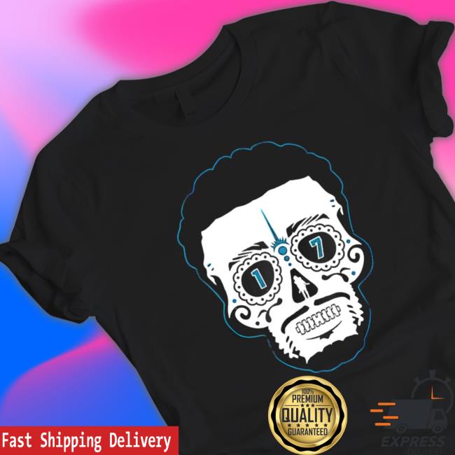 Jaylen Waddle Miami Dolphins Sugar Skull 2022 T-shirt