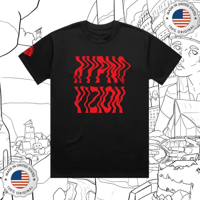 Official Rezz Merch HypnoVizion - Time Ripple Flocked T Shirt - Black
