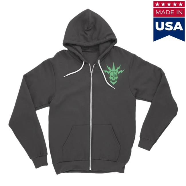 Official Adric Skull Zip Up Sweatshirt