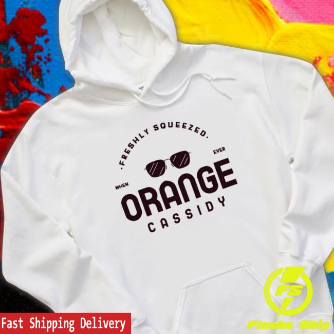 Official Aew Orange Cassidy Freshly Squeezed Hooded Sweatshirt
