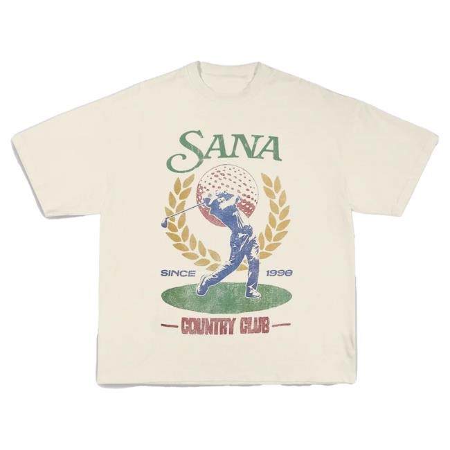 Official Sana Detroit Country Club Golf T Shirt - Cream SanaDetroit