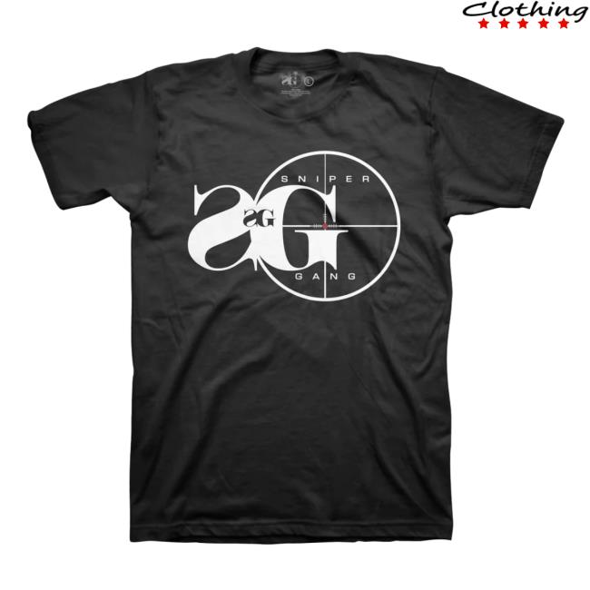 Sniper Gang Apparel Sniper Gang Logo Black Tees