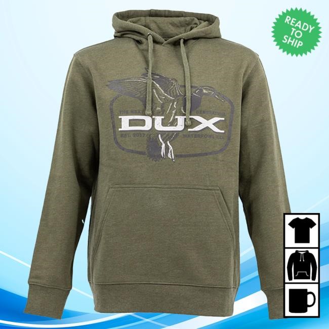 Official Dux Waterfowl Co DUX Landing Mallard Thermal Popover Hoodie Duxwaterfowl