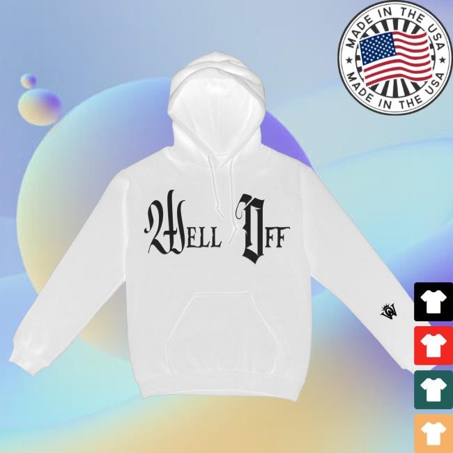 Official Well Off Store Shop Well Off April 24 Logo Hoodie Black/White Hood