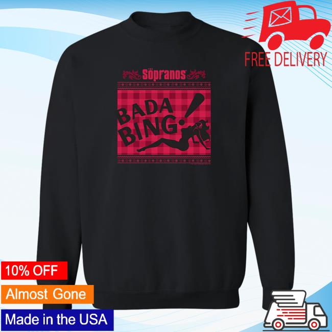 Official Sopranos Merch The Sopranos Bada Bing Holiday Hoodie Hbo