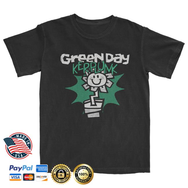 Official Green Day Merch Store Shop Green Day Kerplunk Vintage Flower Popover Sweatshirt GreenDay