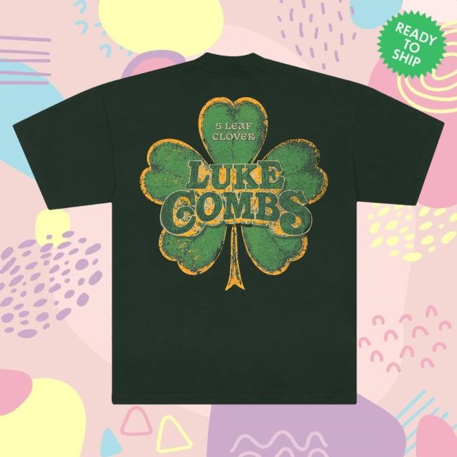 Official Luke Combs Merch Store Luke Combs 5 Leaf Clover Shirt